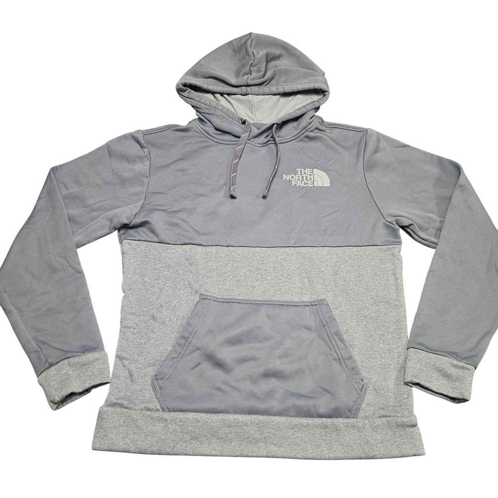 North Face Hoodie M Gray Two Tone Pullover Fleece‎ Pocket Streetwear Gorpcore